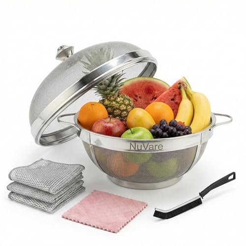 Nuvare 12 Inch Large Fruit Basket For Dining Table