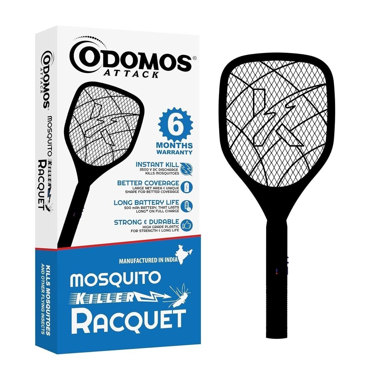 Odomos Attack Anti - Mosquito Rechargeable Racquet