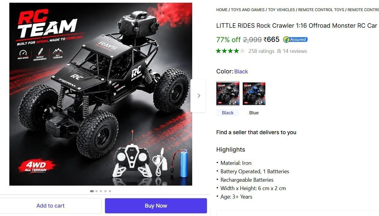 Offroad Monster Rc Car With Smoke Function 66