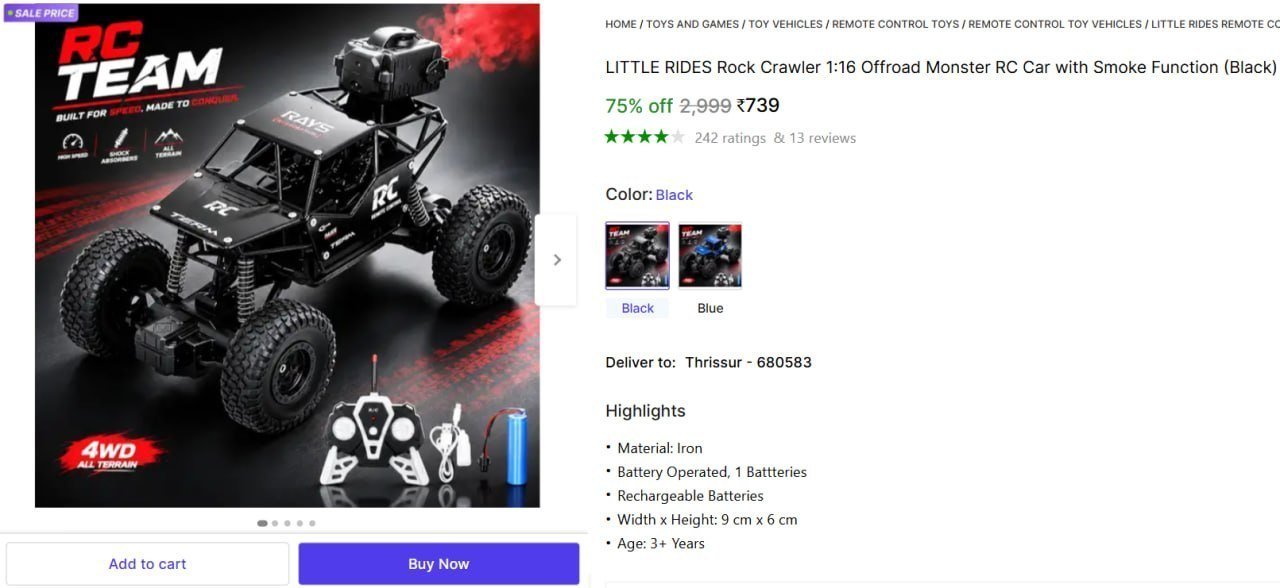 Offroad Monster Rc Car With Smoke Function 73