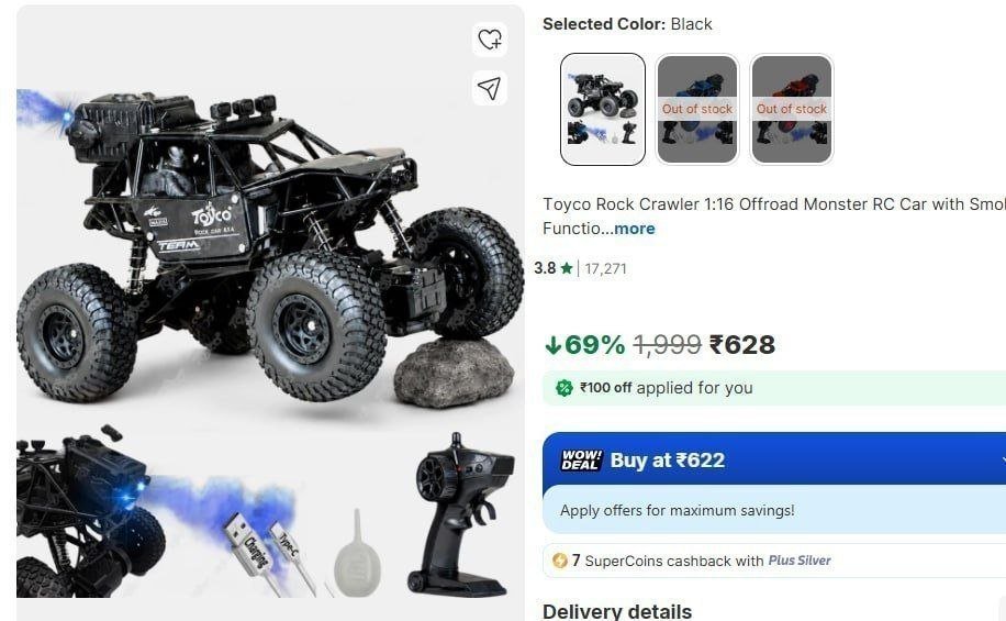Offroad Monster Truck With Smoke Function 628