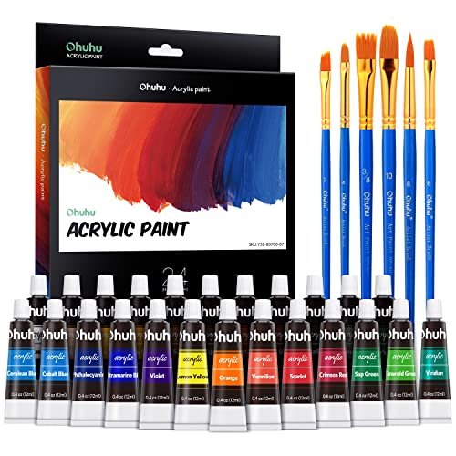 Ohuhu Acrylic Colour Set 24 Pack Of 12ml 0 42