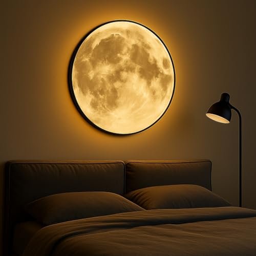 One94store Plastic 3d Moon Led Wall Lamp Mode