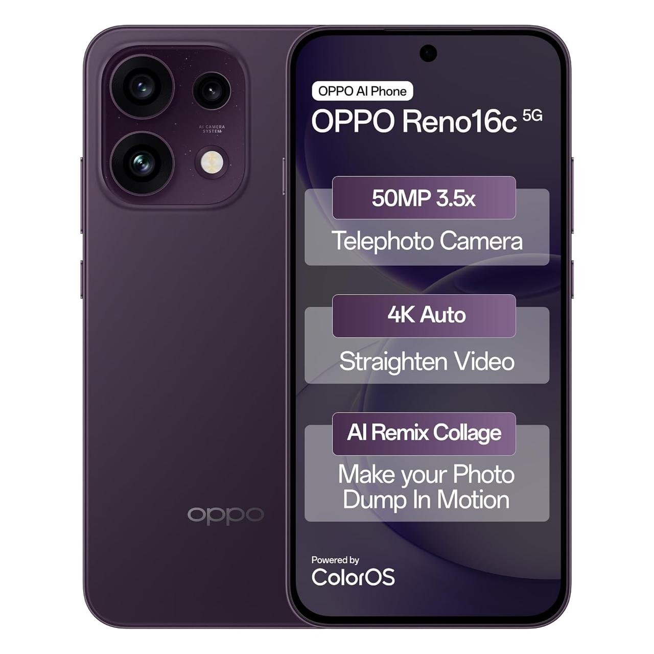 Oppo Reno16c 5g (twilight Violet 12gb 256gb) 50mp 