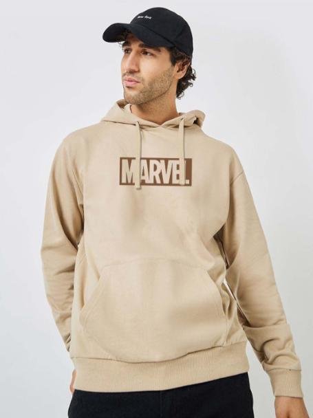 Organic Chics Men Printed Hooded Sweatshirt 480