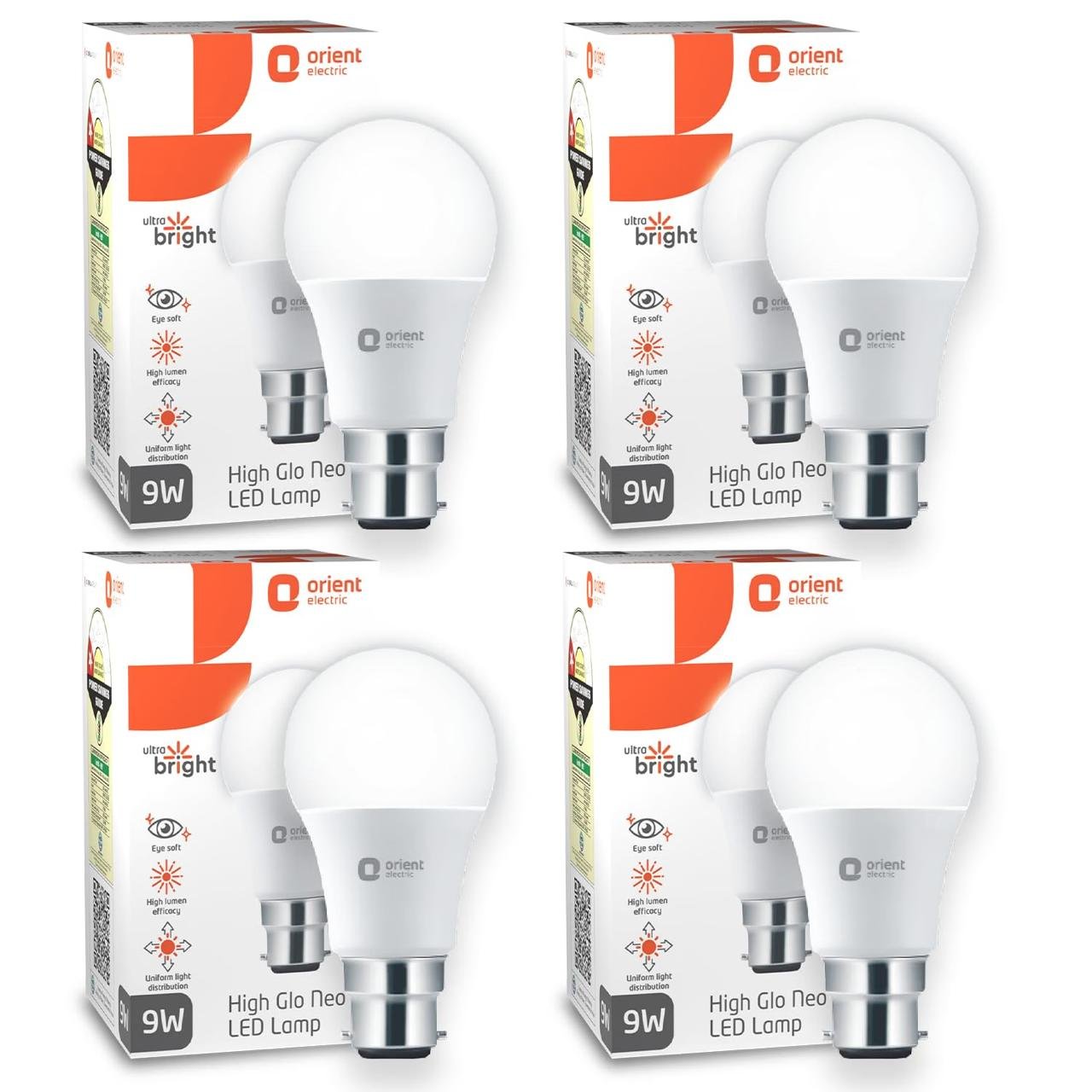 Orient Electric 9w High Glow Led Bulb 180-deg