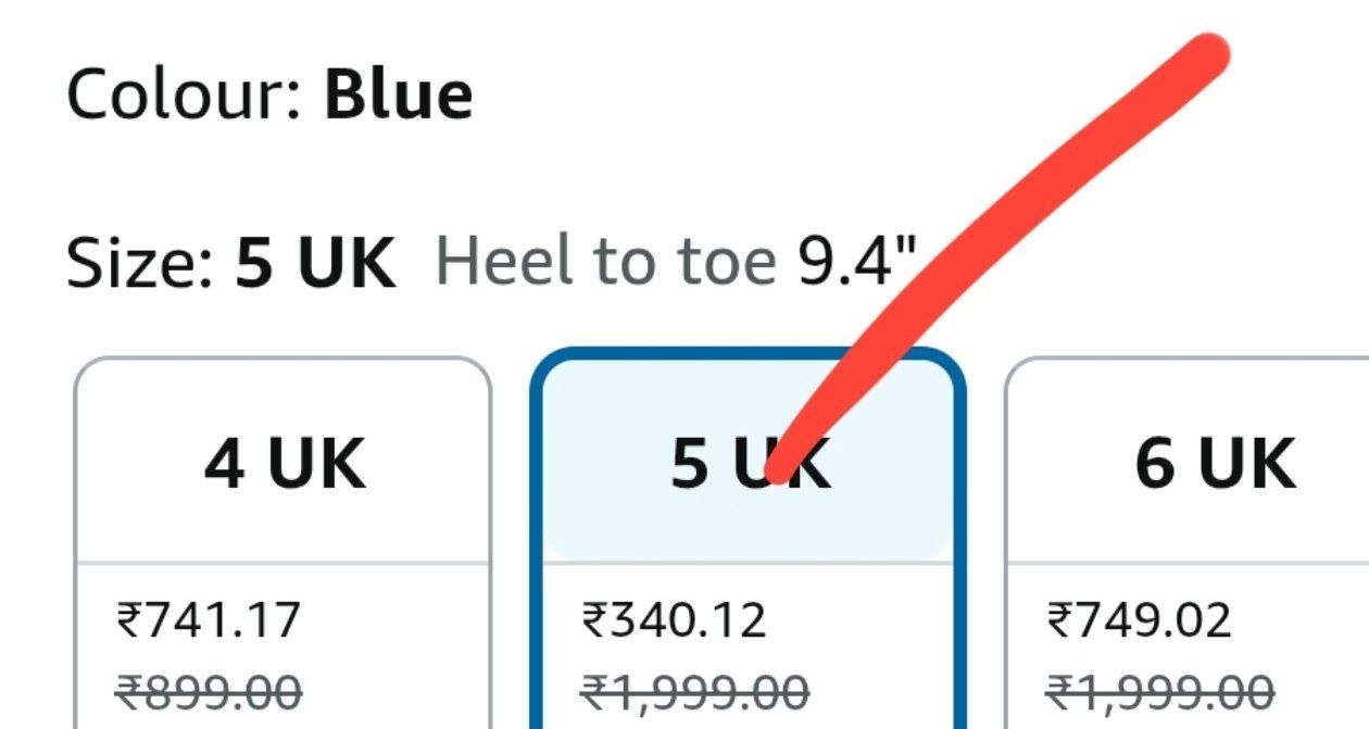 Other Sizes Costs More