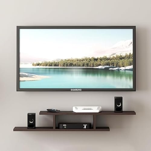 Oxmic Wooden Floating Set Top Box Stand Wall 