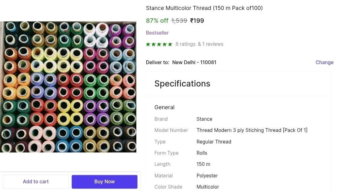 Pack Of 100 Thread 199