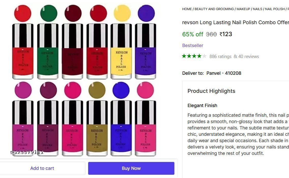 Pack Of 12 Nail Polish At 123