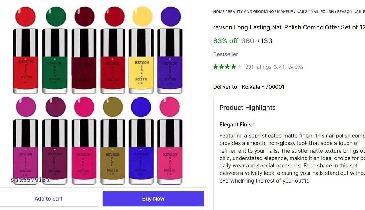 Pack Of 12 Nail Polish At 133