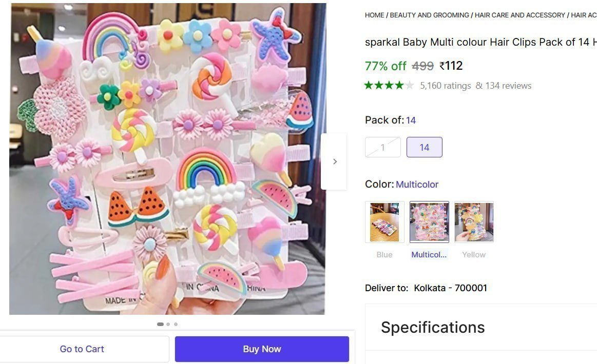 Pack Of 14 Hair Clip 112