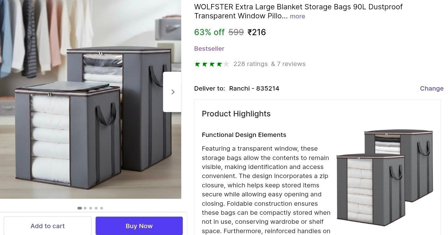 Pack Of 2 Storage Bag 216