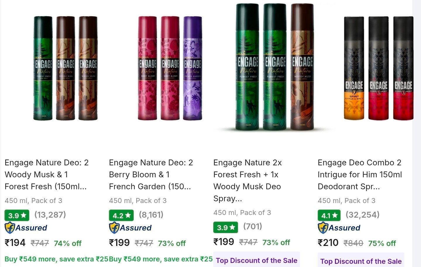 Pack Of 3 Deodorant From 194engage Set Wet Axe
