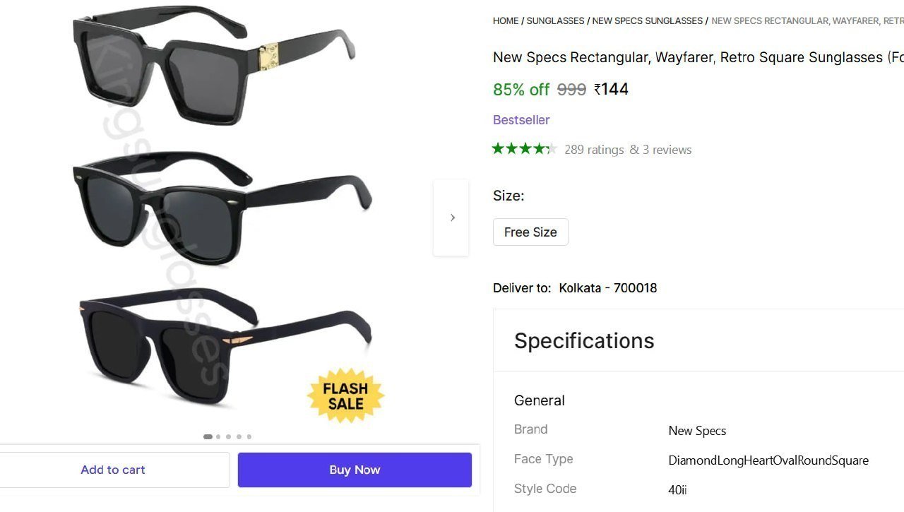 Pack Of 3 Sunglasses 144