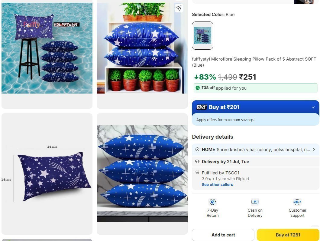 Pack Of 5 Pillows At 251