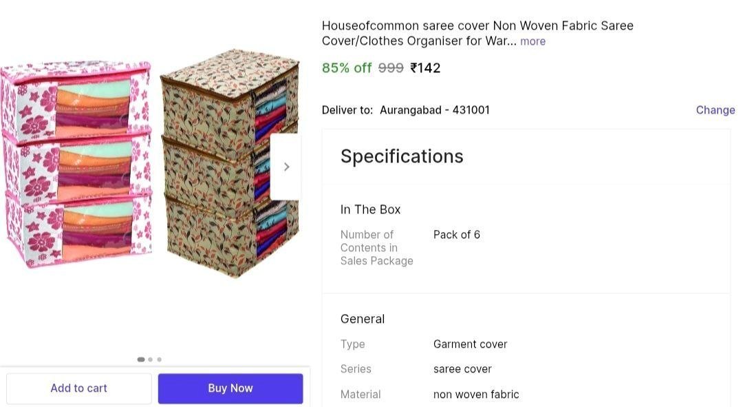 Pack Of 6 Storage Bag 142