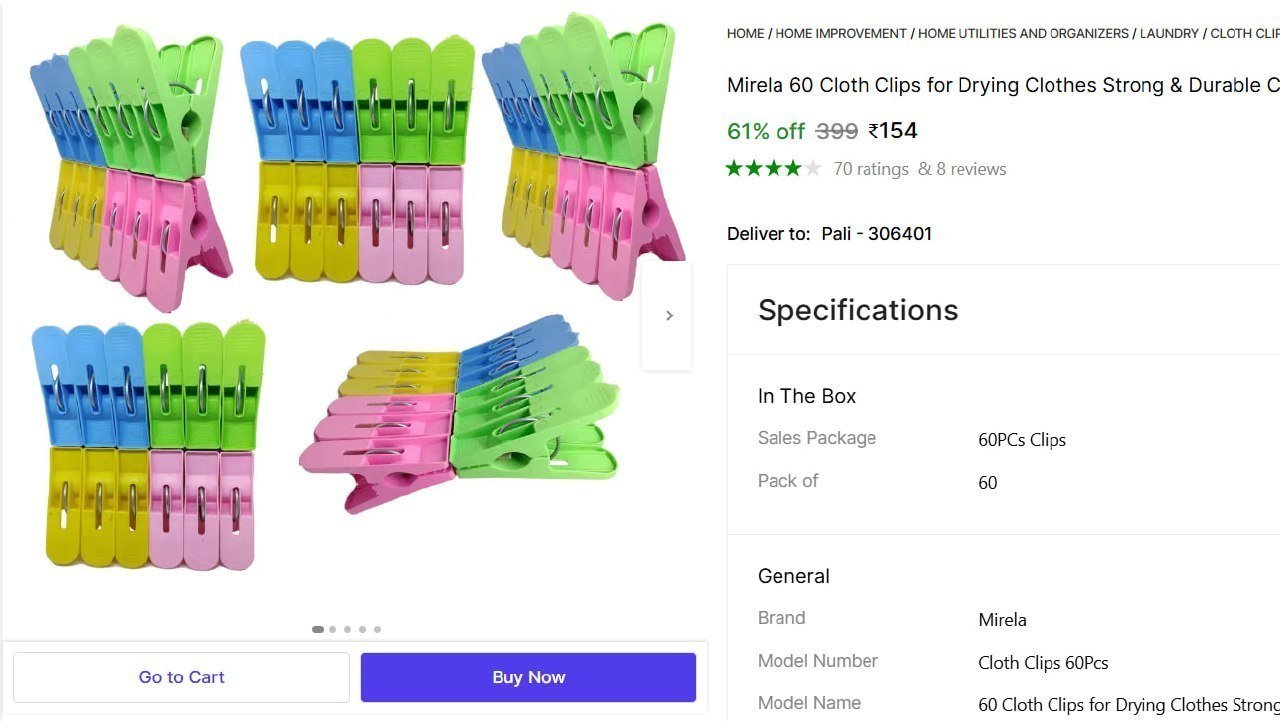 Pack Of 60 Clips At 154