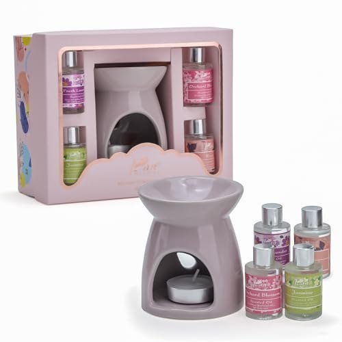 Pan Aromas Ceramic Oil Burner Gift Set Cool G