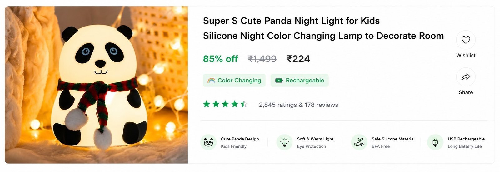 Panda Lamp 224