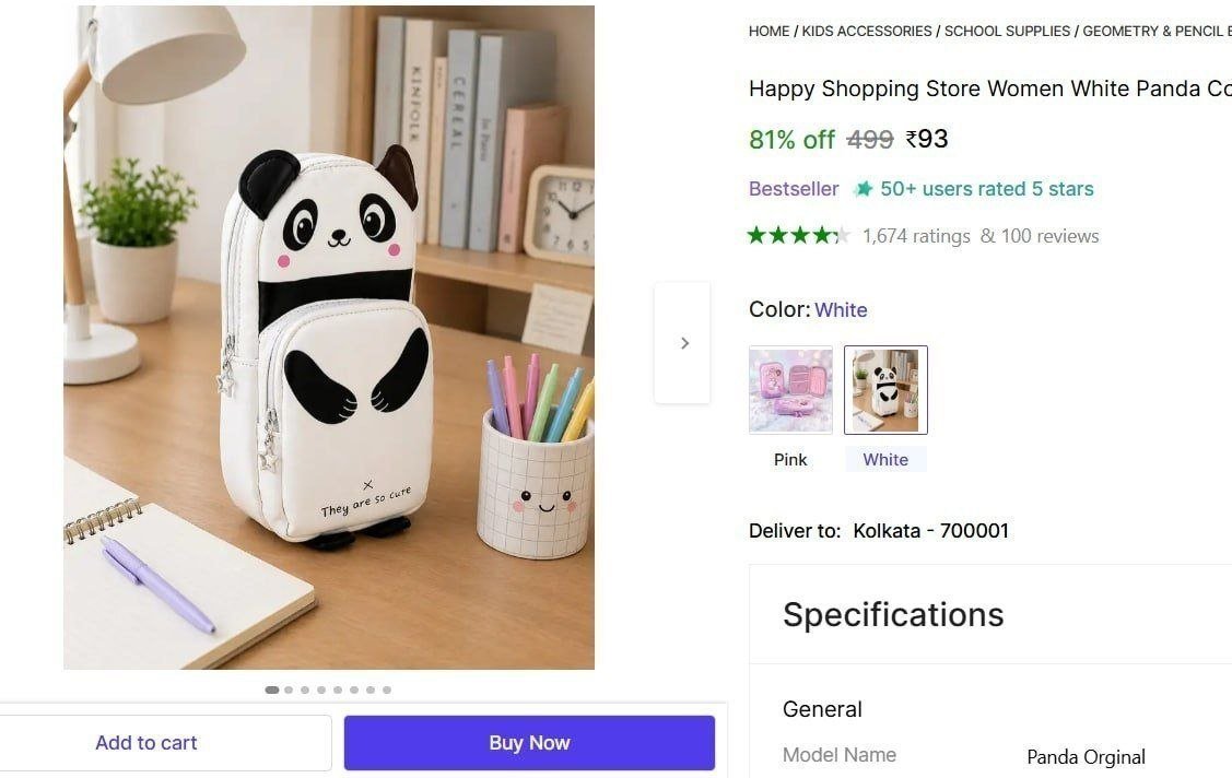 Panda Pencil Box 93