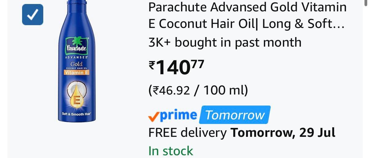 Parachute Advansed Gold Coconut Hair Oil 300 