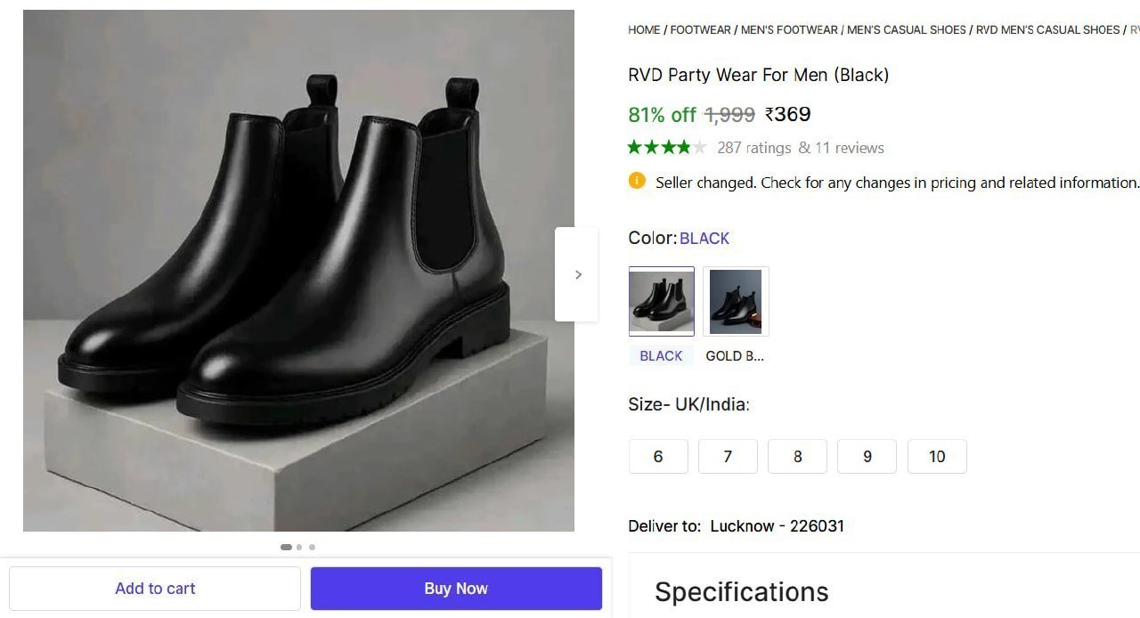 Party Wear For Men (black) 369use Supercoins 