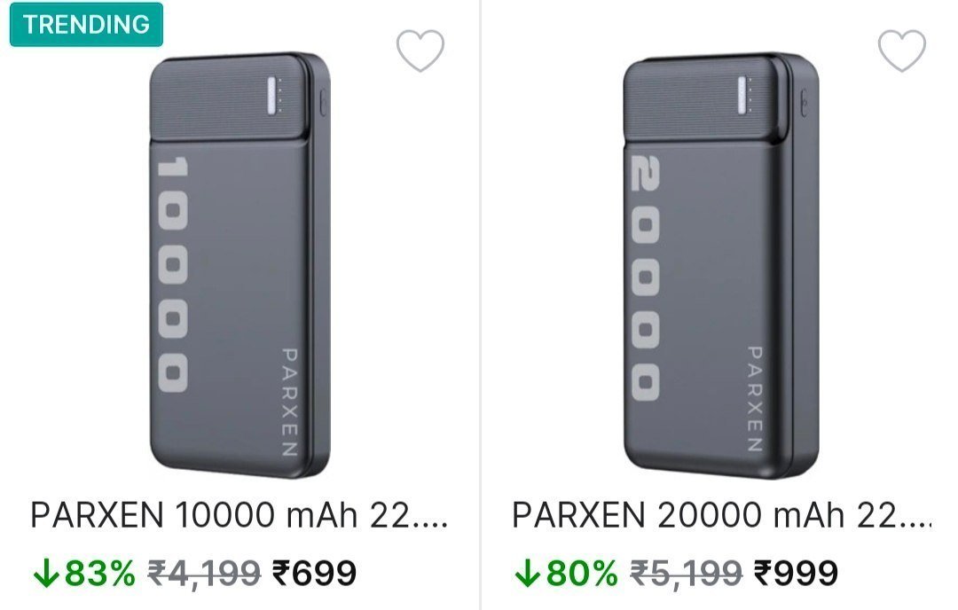 Parxen 10000mah Power Bank Start At 699 20000mah A