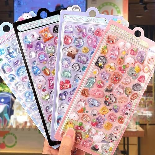 Patpat 4 Sheet Diy Cartoon 3d Stickers For Ki