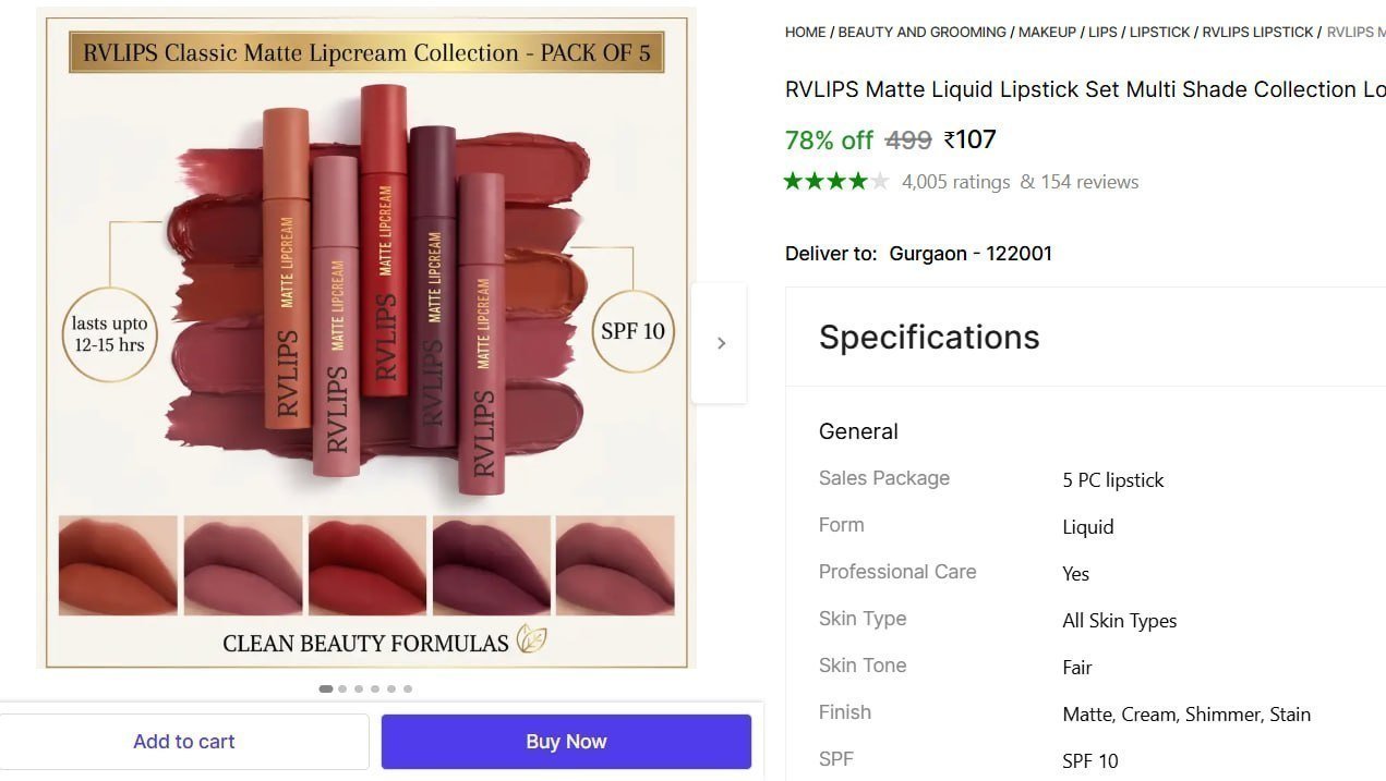 Pcs Lipstick 107