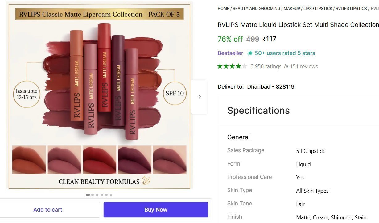Pcs Lipstick 117