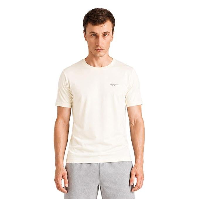Pepe Jeans Men S Solid 100 Cotton Regular Fit T-sh