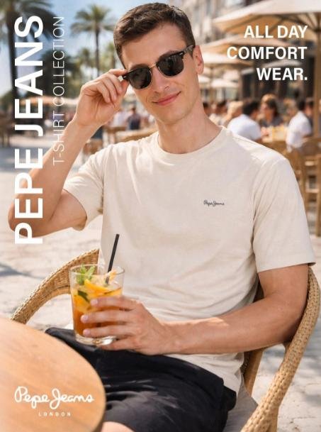Pepe Jeans Mens Cotton Round Neck Lounge Tshi