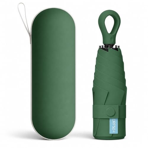 Pesoma Mini Umbrella With Case For Men Women 