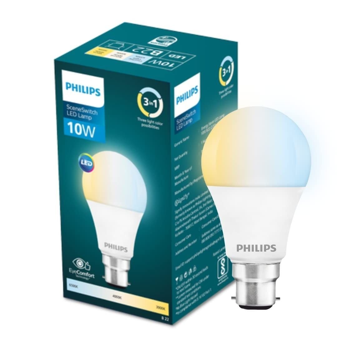 Philips 10-watt Led Bulb 3 Colors In 1 Led Bu