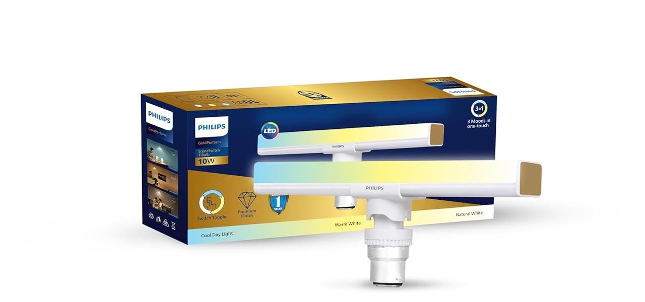 Philips 10w B22 Led T-bulb 3 Colors In 1 Led 