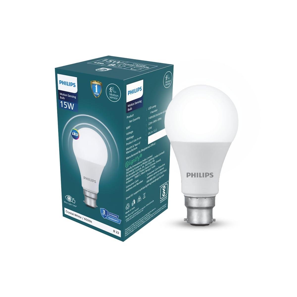 Philips 15w Motion Sensor Led Bulb Cool White