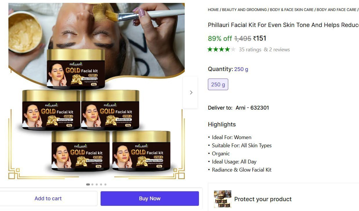 Phillauri Facial Kit (250 G) 151