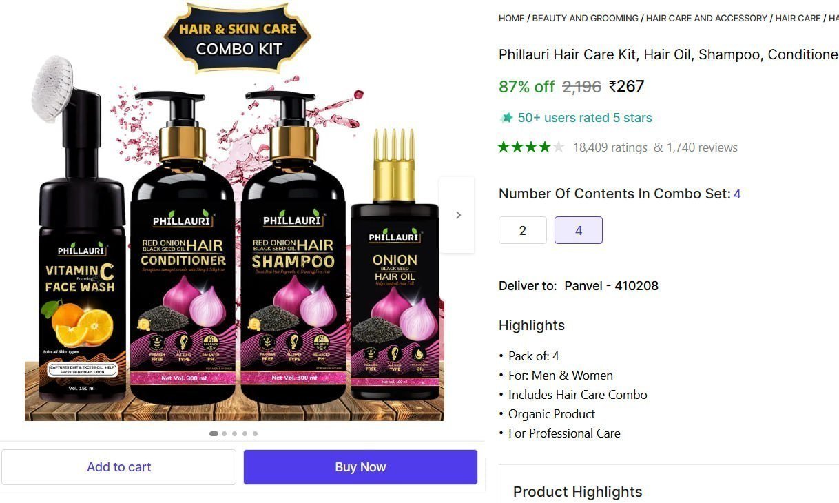 Phillauri Hair Care Kit 267