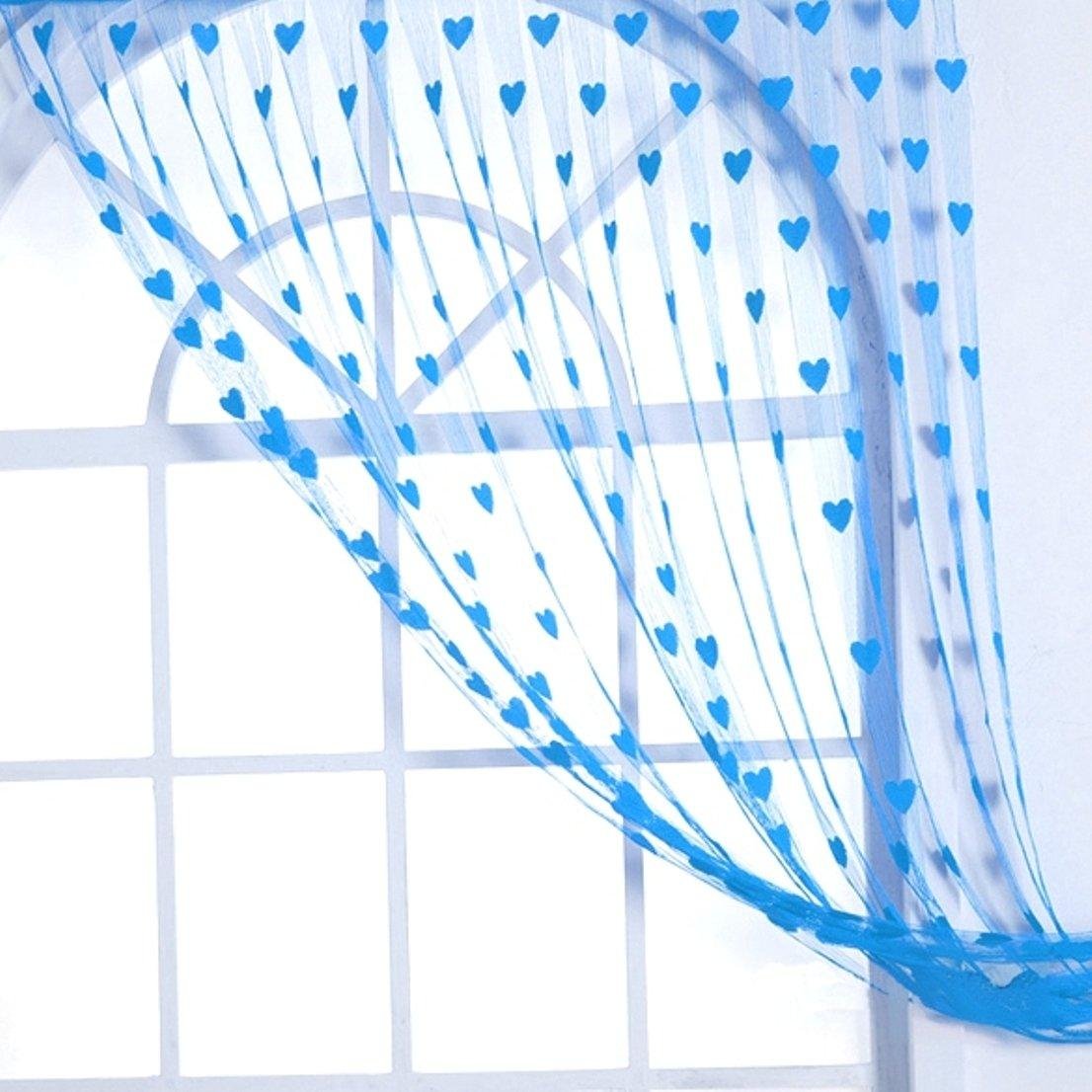 Piece Beautiful Heart String Sheer Curtain - 7 Fee