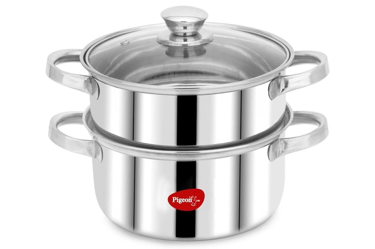 Pigeon By Stovekraft Steel X Steamer Stainless Ste