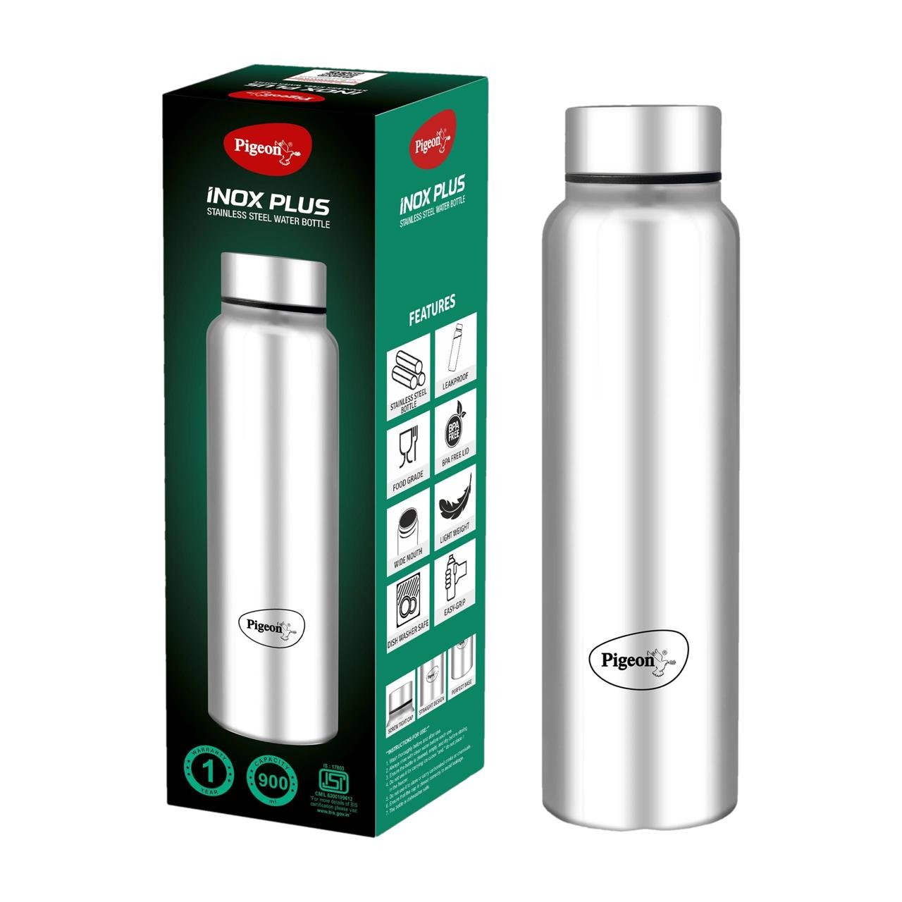 Pigeon Inox Plus 900 Ml Stainless Steel Bottl
