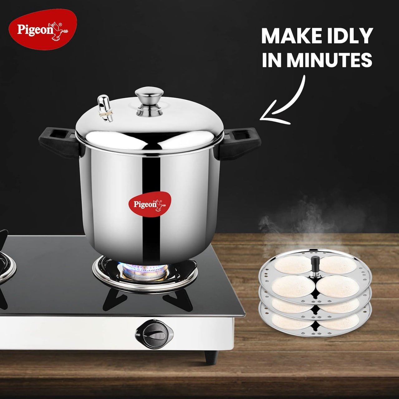 Pigeon Stainless Steel Idly Maker 4 Plates 64