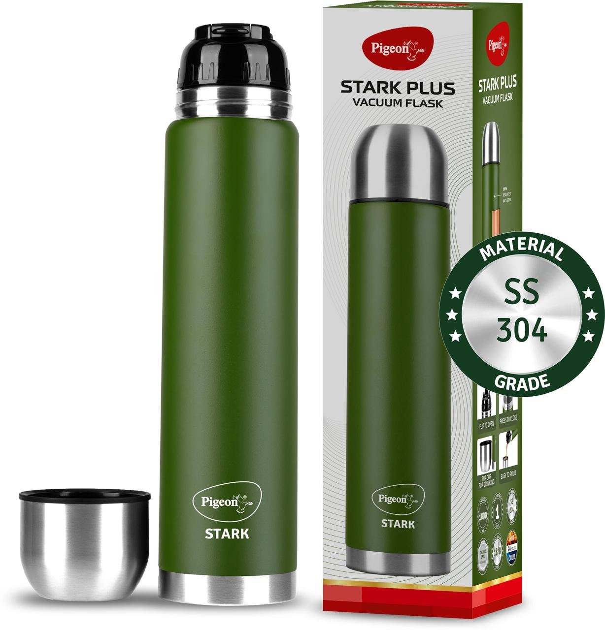 Pigeon Stark Plus Olive 24 Hrs Hot Cold Therminox 