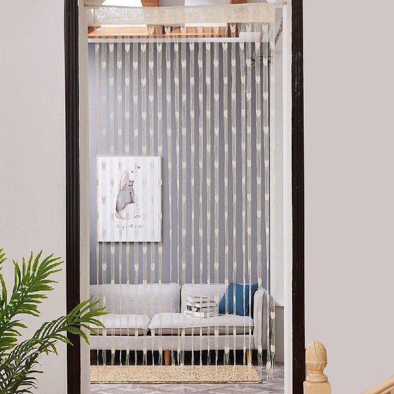 Pindia Sheer 1 Pc Decorative Heart Curtain Ro