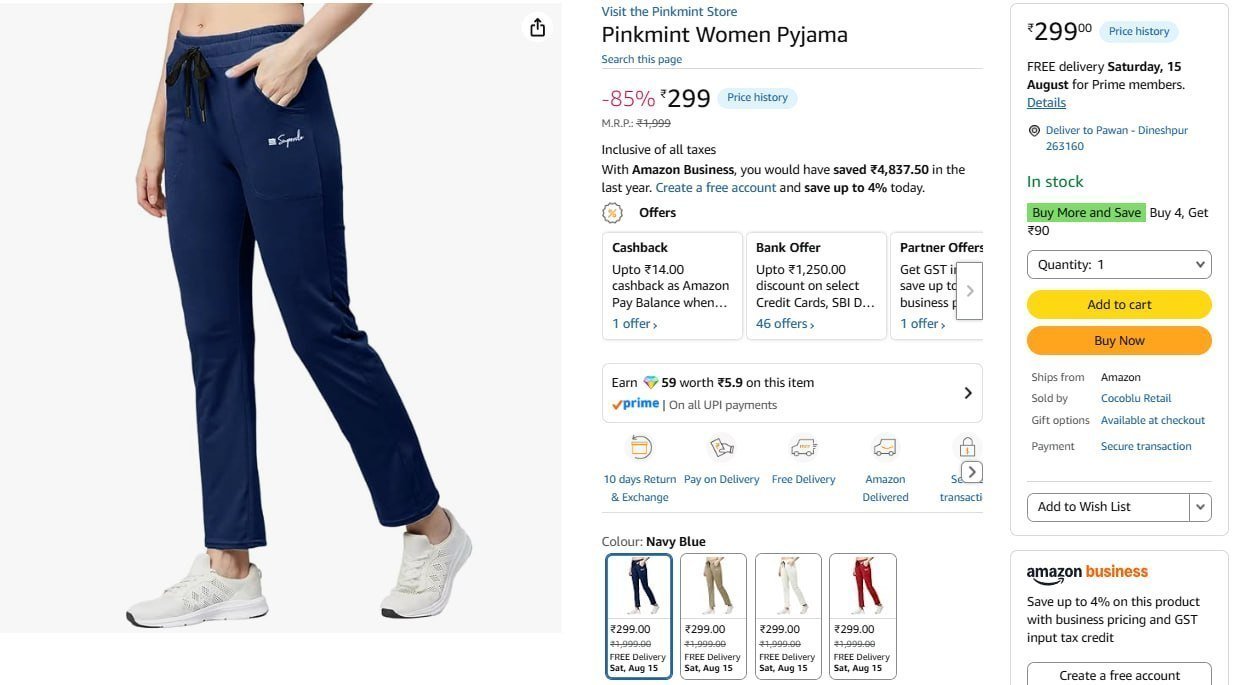 Pinkmint Women Pyjama 299