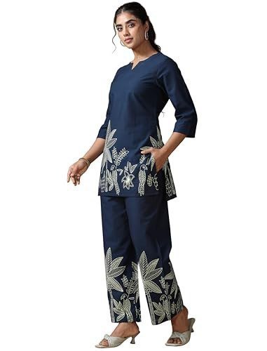 Pinkmint Women S Pure Cotton Co Ord Set L Kur