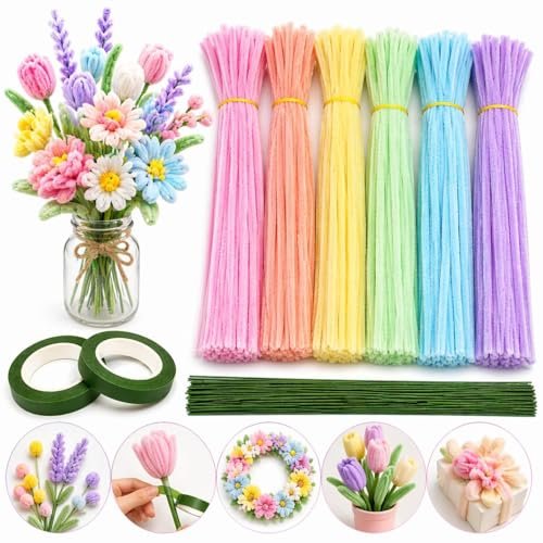 Pipe Cleaners For Craft Flower Making Fuzzy C