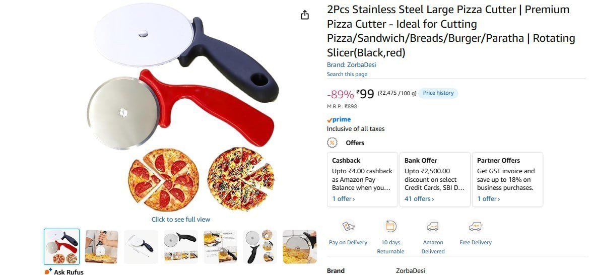 Pizza Cutter 2 Pcs 99