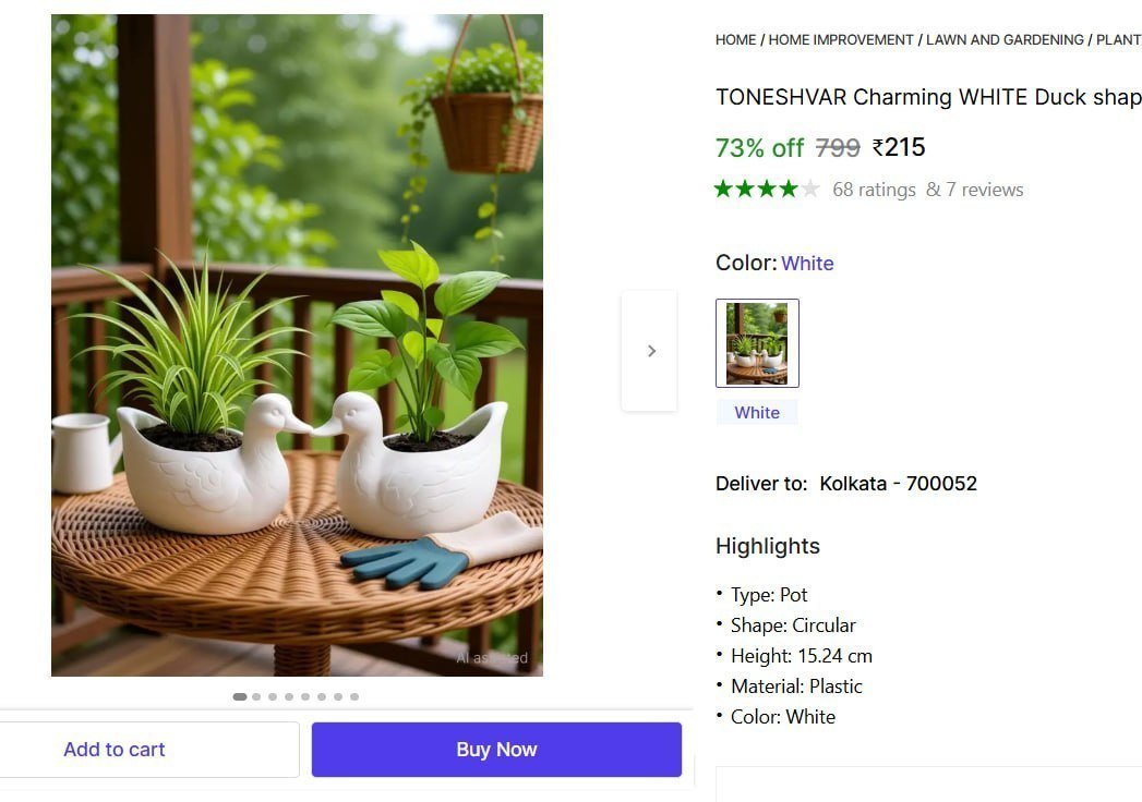 Plant Container Set (pack Of 2 Plastic) 215